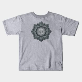 Black and White Mandala Pattern Kids T-Shirt